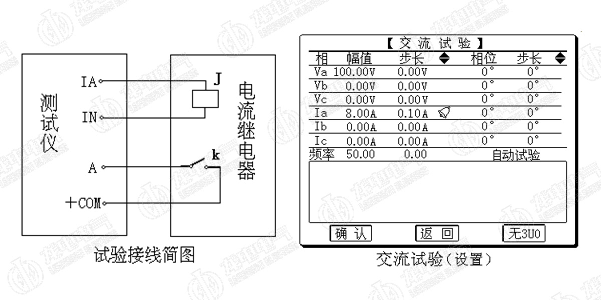 三相繼電保護(hù)測(cè)試儀示意圖